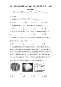 浙江省绍兴市上虞区2023届高三第二次适应性考试（二模）数学试题（含答案）