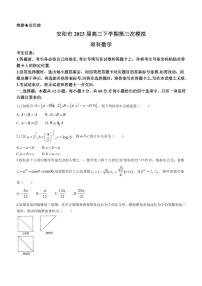 2023届河南省安阳市高三下学期5月第三次模拟考试理科数学试题PDF版含答案