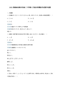 2023届湖南省郴州市高三下学期5月适应性模拟考试数学试题含解析