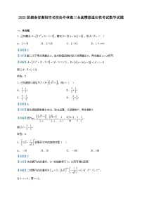 2023届湖南省衡阳市名校协作体高三全真模拟适应性考试数学试题含解析