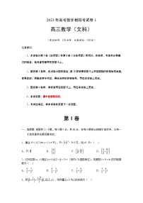 模拟检测卷01（文科）-2023年高考数学二轮复习讲练测（全国通用）