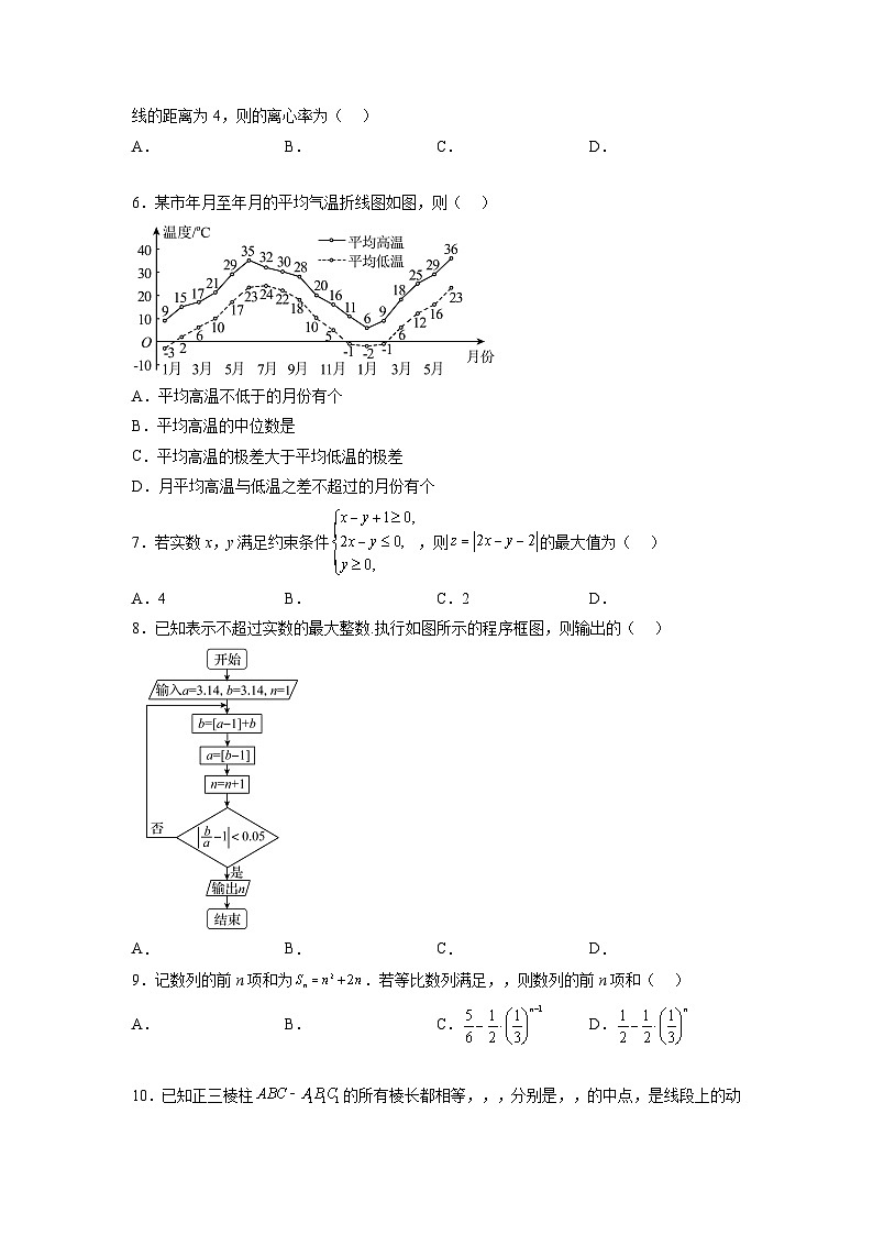 2023年高考数学押题卷01（甲卷文科）（考试版）A4第2页