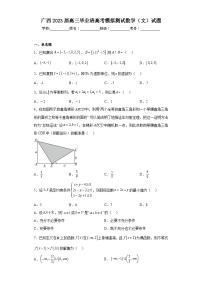 广西2023届高三毕业班高考模拟测试数学（文）试题（含答案）