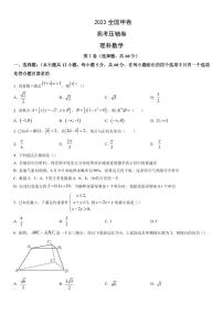 2023高考压轴卷——数学（理）（全国甲卷）（PDF版）