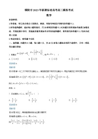 安徽省铜陵市2023届高三数学三模试题（新课标老高考）（Word版附解析）