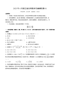2023年6月浙江省高考数学仿真模拟卷01（考试版）A4
