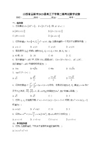 山西省吕梁市2023届高三下学期二模考试数学试卷（含答案）