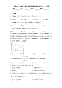广西2023届高三毕业班高考模拟测试数学（文）试题（含答案）