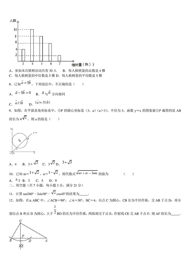 2023届广东省广州天河区七校联考中考数学全真模拟试卷含解析第2页