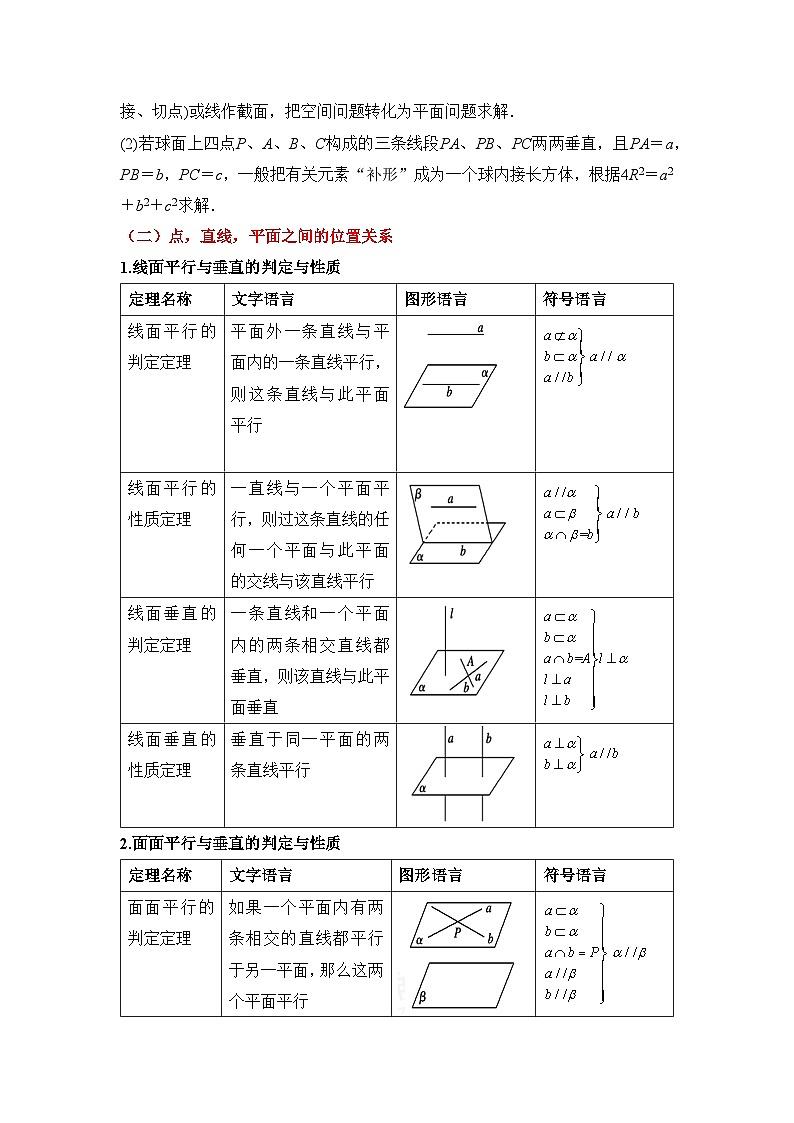 专题七 立体几何——2023届高考数学公式定律速记清单第2页