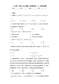 广东省广州市2023届高三冲刺训练（三）数学试题（含解析）