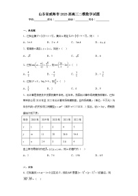山东省威海市2023届高三二模数学试题（无解析）