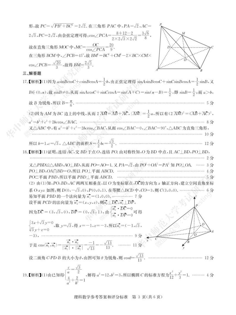 2020年湖北省华大新高考联盟名校5月份高考预测考试 数学（理） PDF版03