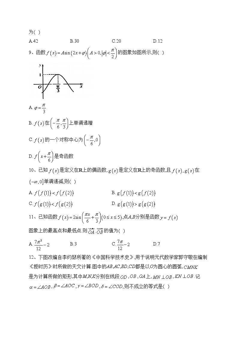 陕西省宝鸡市陈仓区等2地2023届高三下学期三模数学（理）试卷（含答案）02