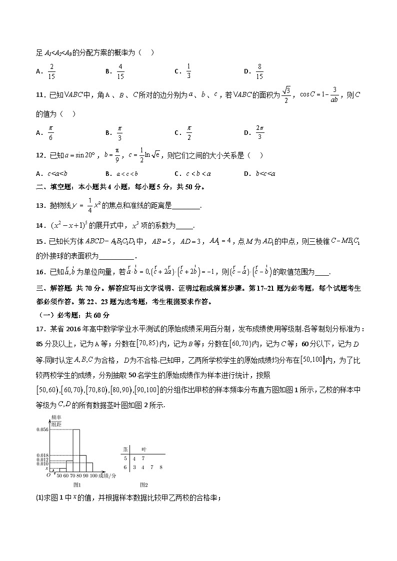 【高考冲刺】2023年四川省高考数学考前冲刺预测模拟：刷题卷01（理科）（原卷版）第2页