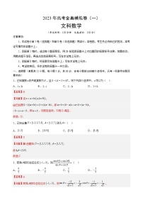 全真模拟卷01（解析版）-2023年高考数学（文）全真模拟卷(全国卷)