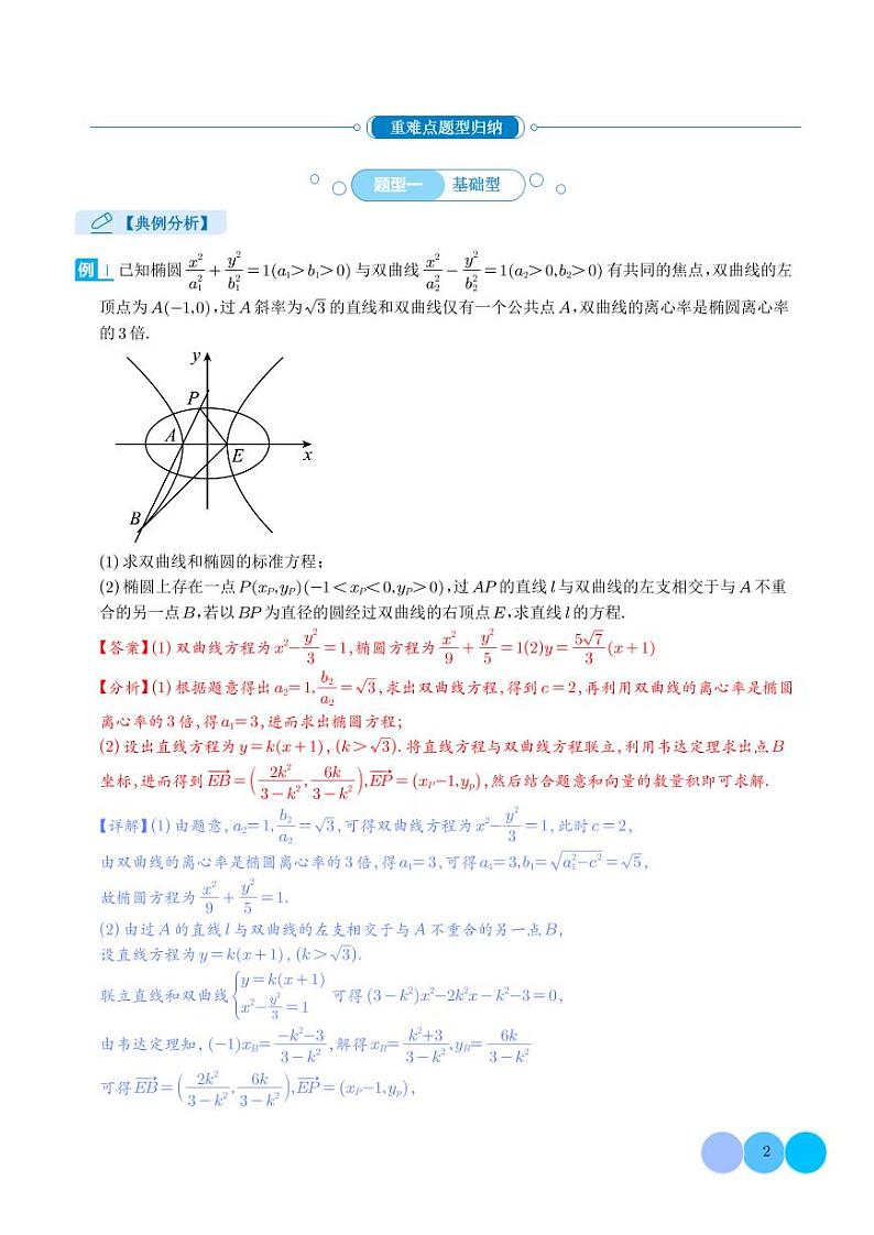 圆锥曲线大题综合：五个方程型（解析版）第2页