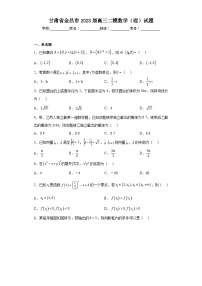 甘肃省金昌市2023届高三二模数学（理）试题（含答案）