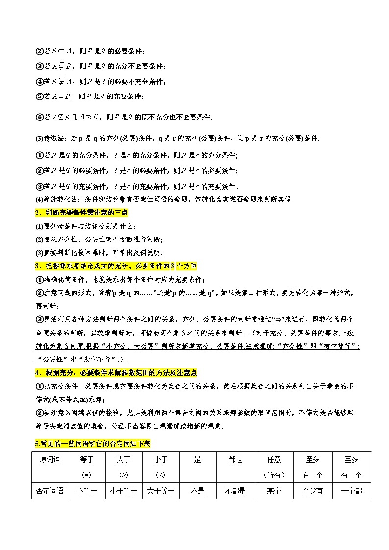 考点02 常用逻辑用语5种常见考法归类（解析版）第2页