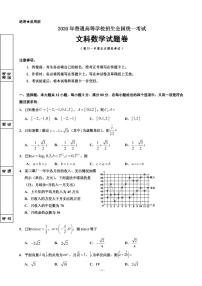2020届宁夏回族自治区银川一中高三下学期第五次模拟考试数学（文）试题 PDF版