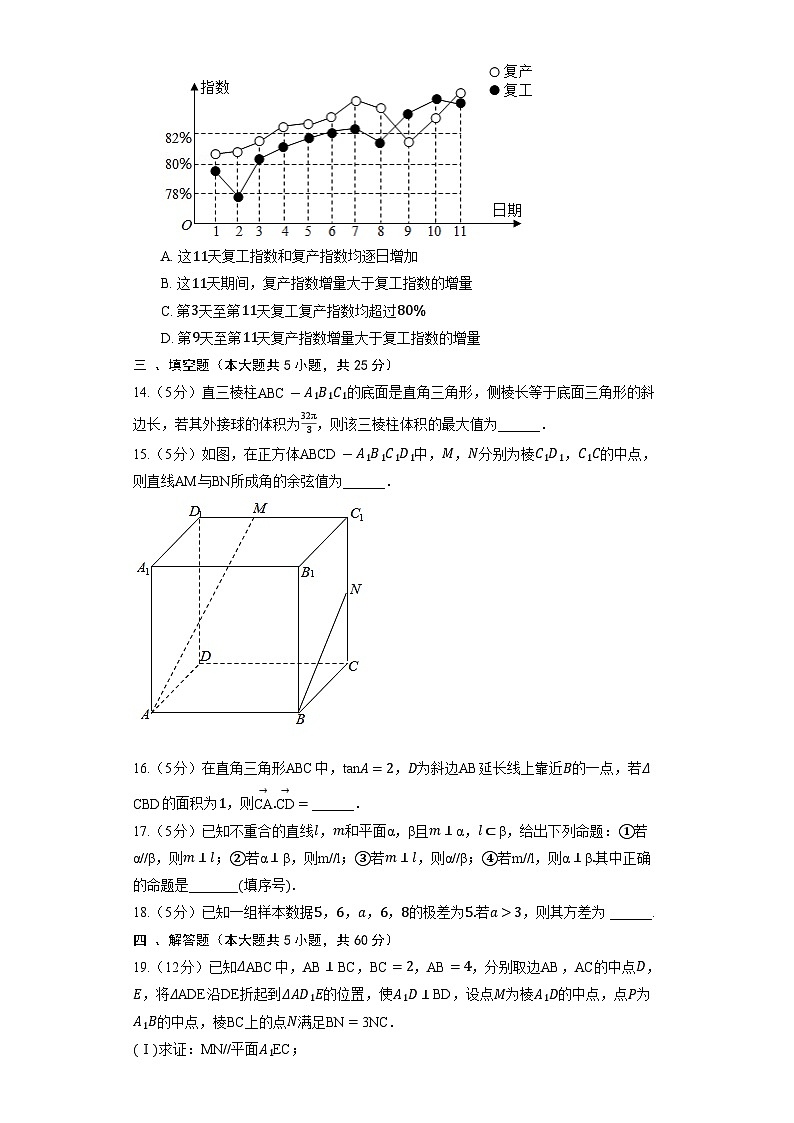 人教A版（2019）数学必修第二册期末素质检测模拟题（学校自测）03