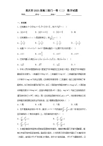 重庆市2023届高三临门一卷（二）数学试题（含解析）