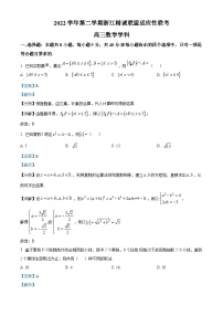 浙江省精诚联盟2023届高三下学期适应性联考数学试题   Word版含解析