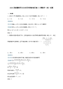 2023届新疆维吾尔自治区阿勒泰地区高三三模数学（理）试题含解析
