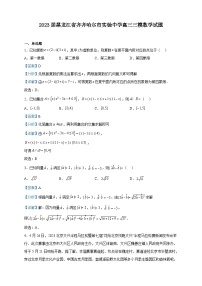 2023届黑龙江省齐齐哈尔市实验中学高三三模数学试题含解析
