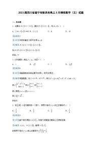 2023届四川省遂宁市射洪市高三5月模拟数学（文）试题含解析