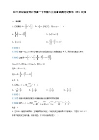 2023届河南省郑州市高三下学期5月质量监测考试数学（理）试题含解析