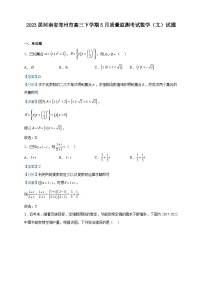 2023届河南省郑州市高三下学期5月质量监测考试数学（文）试题含解析