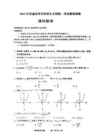 2023届陕西省商洛市镇安县中学高三下学期高考模拟演练（三）数学（理）PDF版含答案
