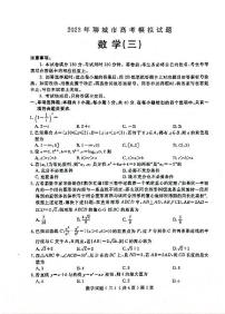 山东省聊城市2023届高三第三次模拟考试数学试卷+答案