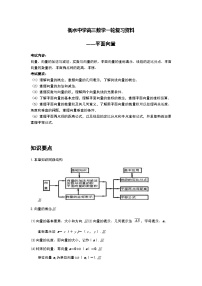 04 衡水中学高三数学一轮复习资料——平面向量