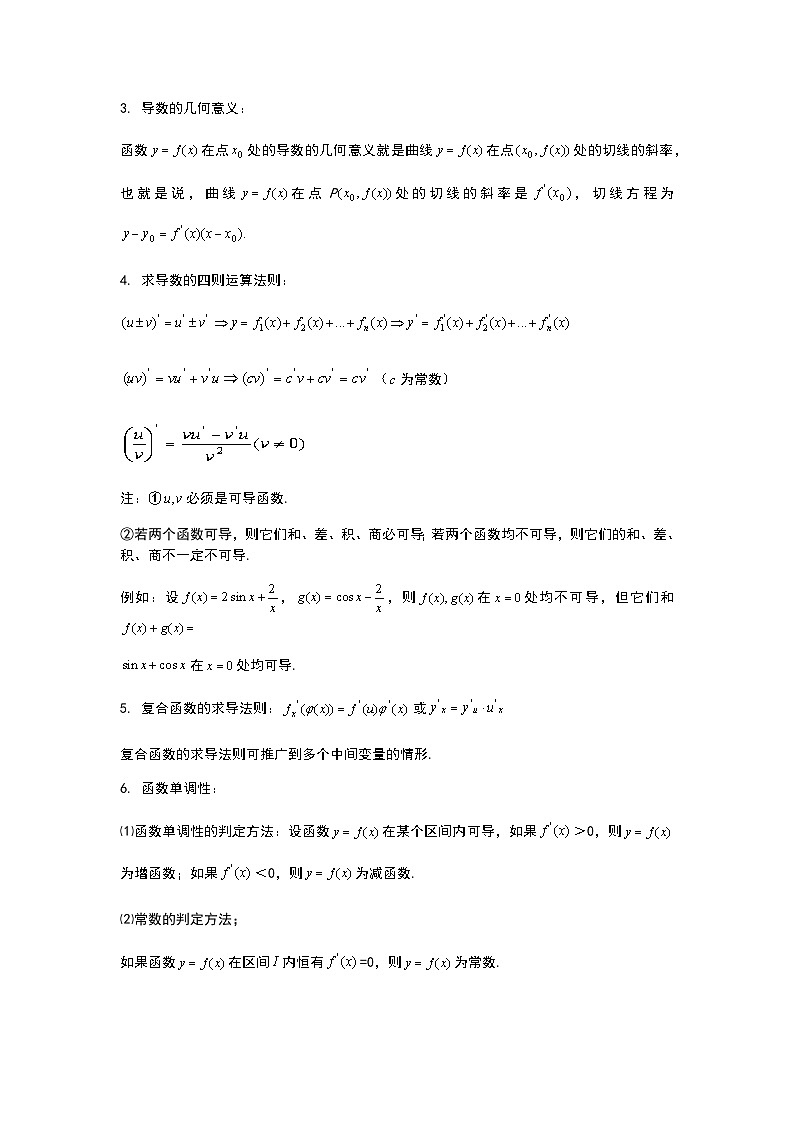 10 衡水中学高三数学一轮复习资料——导数与复数第3页