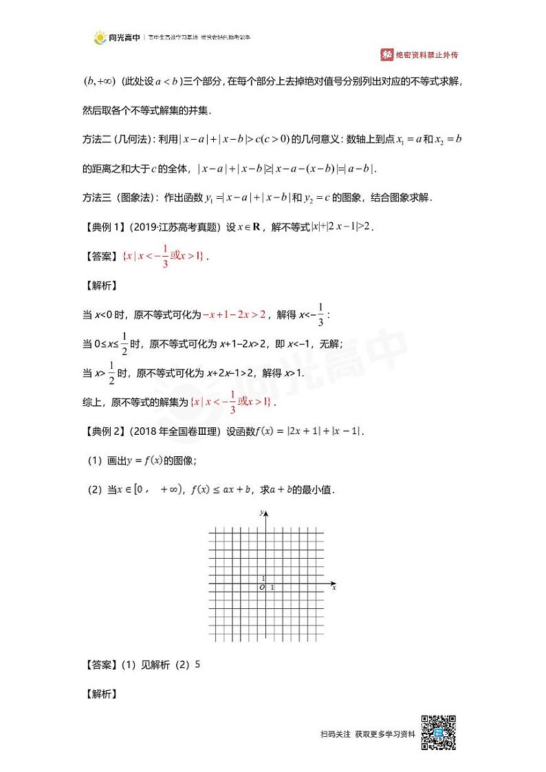 专题28 知识点 不等式选讲02