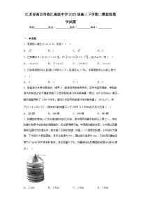 江苏省南京市临江高级中学2023届高三下学期二模拉练数学试题（含解析）