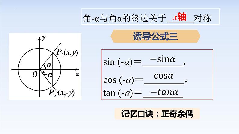 5.3诱导公式(第一课时) 课件-高中数学人教A版（2019）必修第一册07