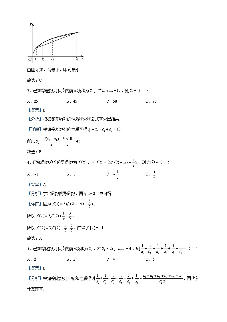 2022-2023学年江西省智慧上进联盟高二下学期期中调测试数学试题含解析02