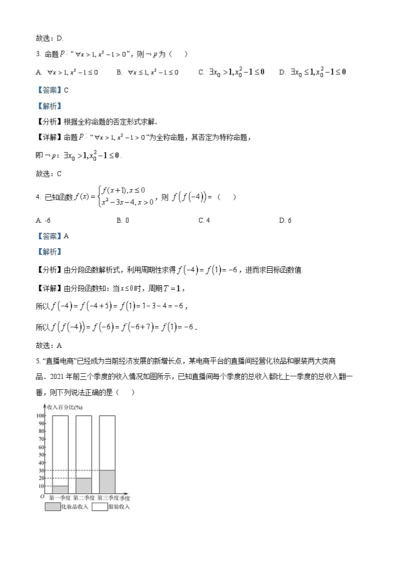 四川省内江市第六中学2023届高三数学（理）下学期高考模拟热身训练（一）试卷（Word版附解析）第2页