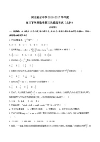 河北省衡水中学2017届高三下学期第三次摸底考试文数试题