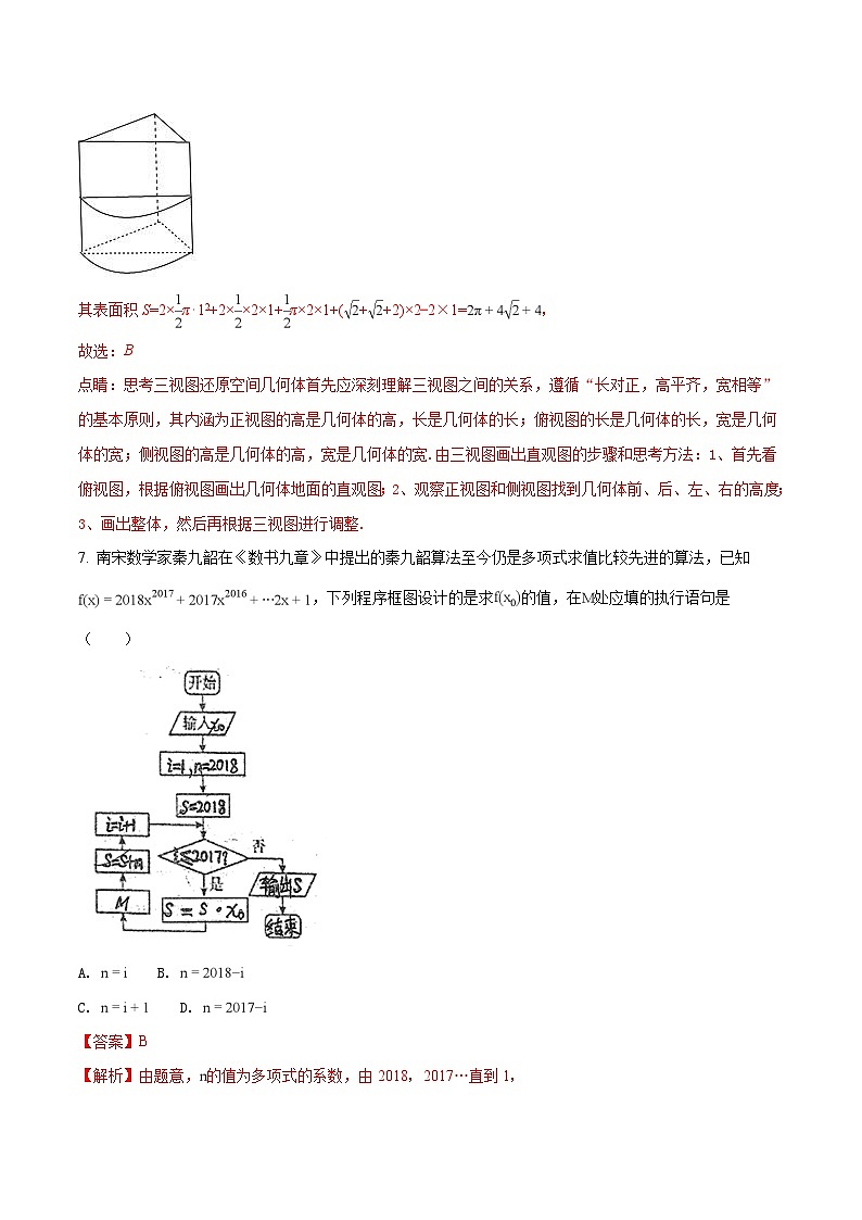 精品解析：【全国百强校】河北省衡水中学2018届高三十五模数学（文）试题（解析版）第3页
