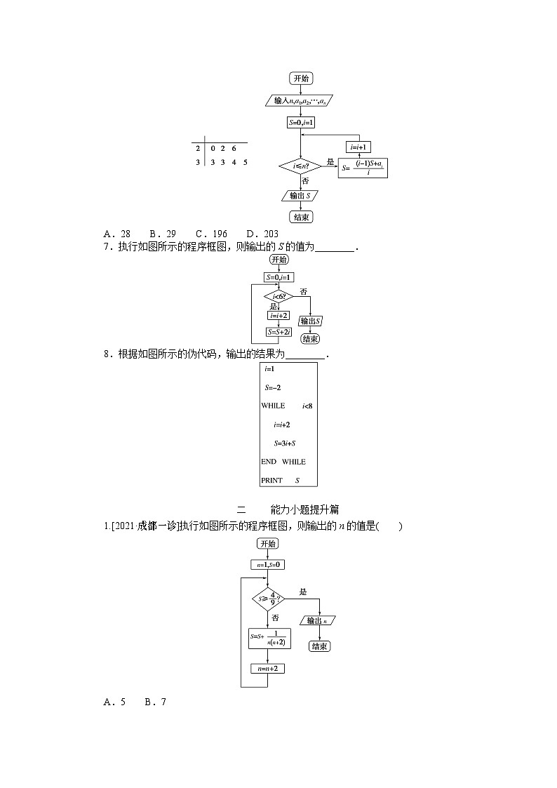 点点练42  算法初步与框图03