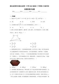 湖北省黄冈市浠水县第一中学2023届高三下学期5月高考仿真模拟数学试题（含答案解析）