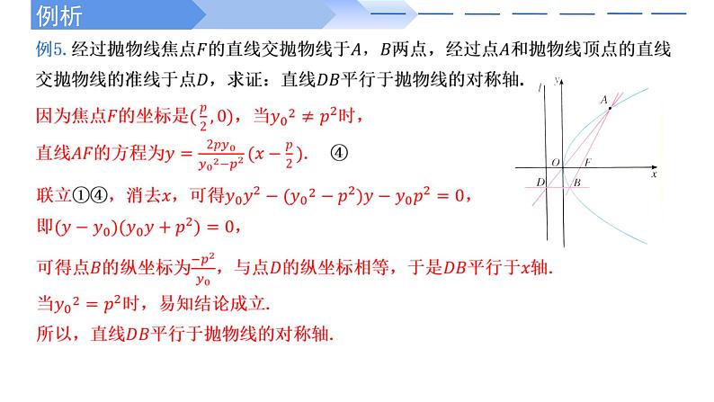 3.3.2直线与抛物线的位置关系（第2课时） 课件-高中数学人教A版（2019）选择性必修第一册03