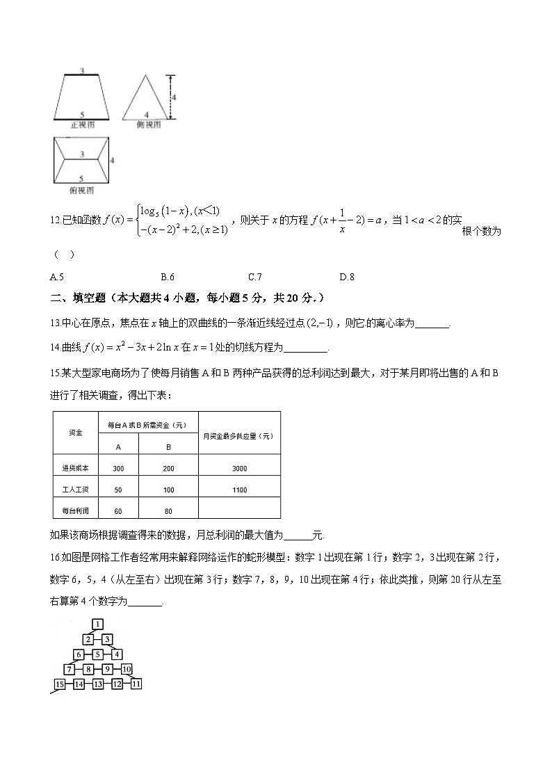河北省衡水中学2017届高三9月联考摸底（全国卷）文数试题解析03