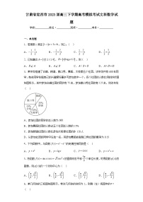 甘肃省定西市2023届高三下学期高考模拟考试文科数学试题（含解析）