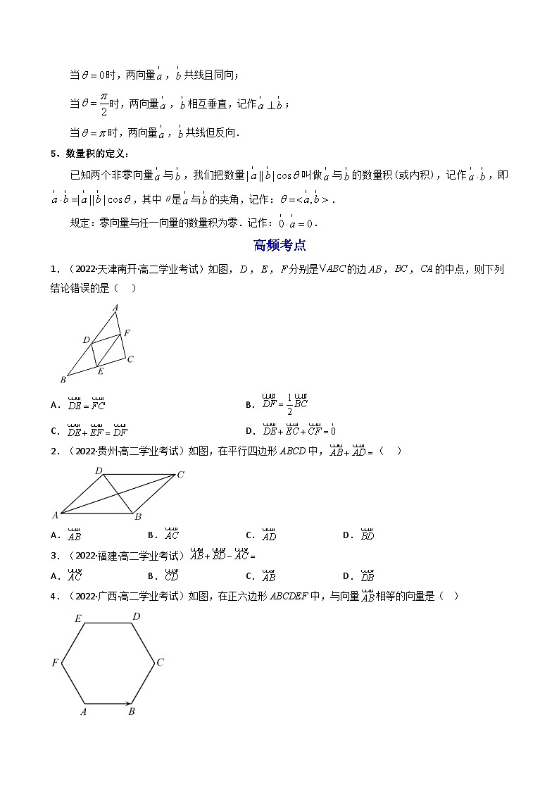 06第六章 平面向量和复数——2023年高中数学学业水平考试专项精讲+测试（人教A版2019，新教材地区）03