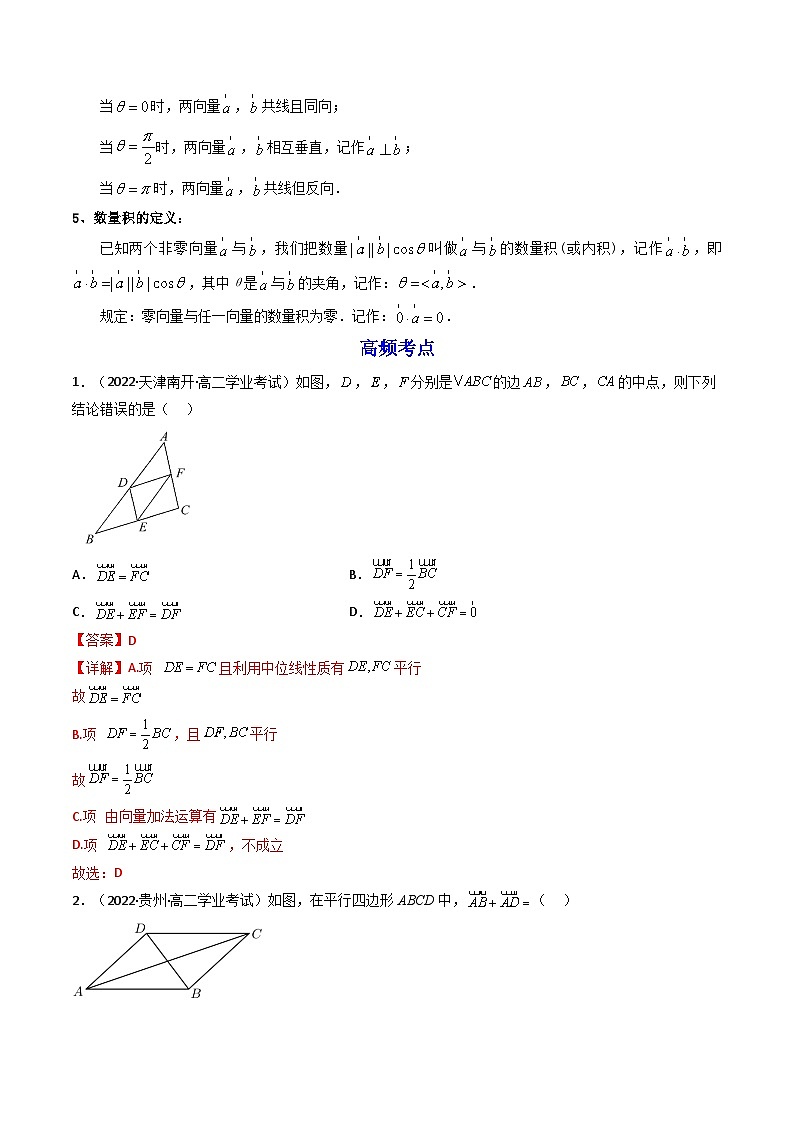 06第六章 平面向量和复数——2023年高中数学学业水平考试专项精讲+测试（人教A版2019，新教材地区）03